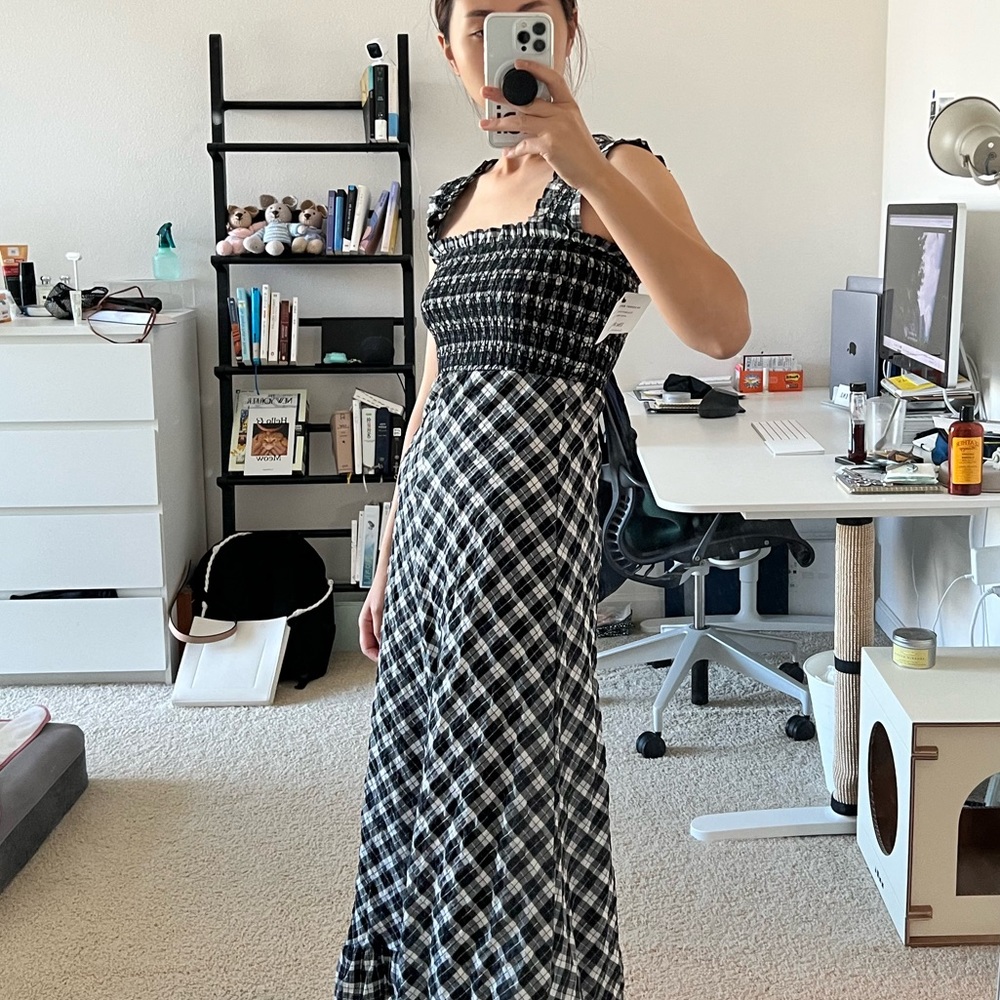 Ganni seersucker dress